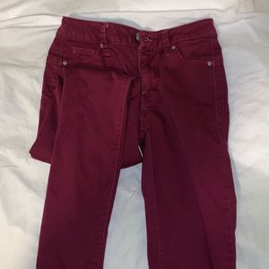 Maroon Skinny Jeans